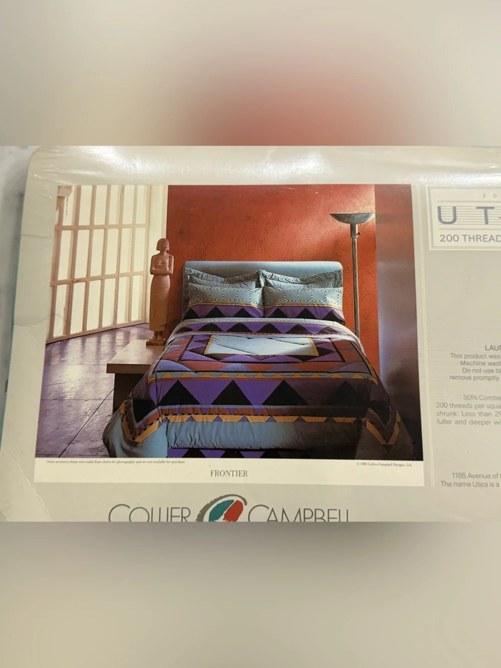 80s Dreams! Vintage NWT Utica Collier Campbell Full Size Flat and Fitted Sheet